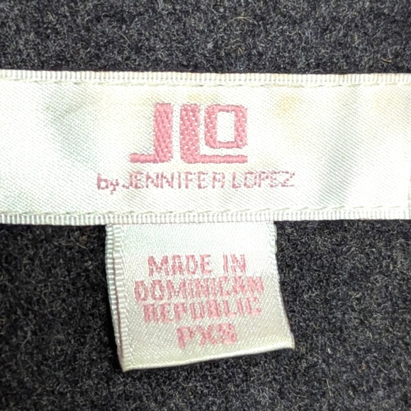 JLO By Jennifer Lopez Women's (Size PXS) Charcoal Grey Wool Blend Pea Coat - Picture 15 of 16